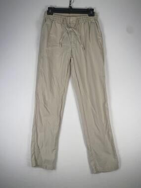 Sailwind Chino Pants Mens 30x30 Beige Linen Viscose Straight Leg Drawstring